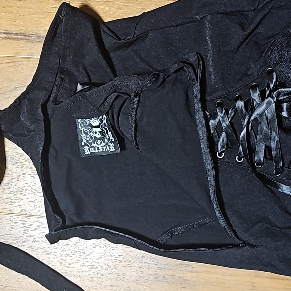 Killstar Nora Bones Ruffle Bustle Skirt - Picture 10 of 16